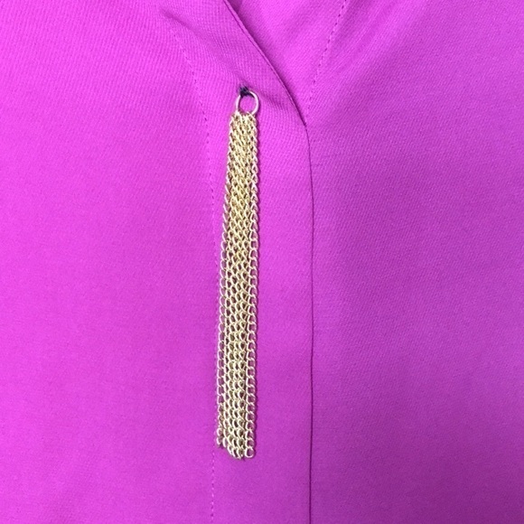 CABI Women’s Tunic Size M Fuchsia with chain detail - Picture 4 of 12